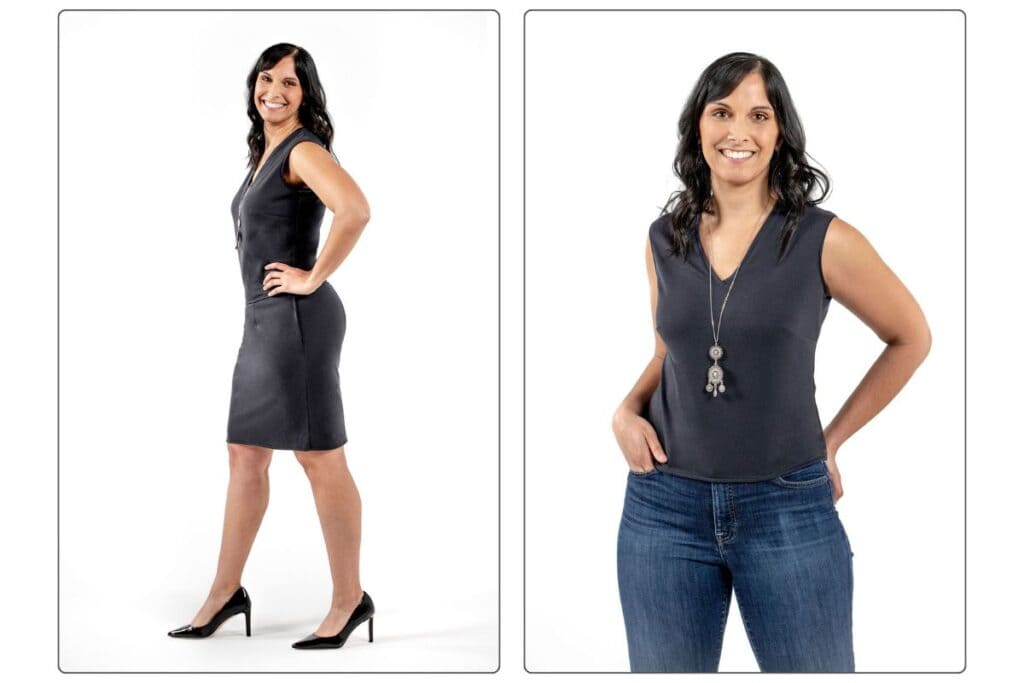 Models wearing Jill Dress and Blouse